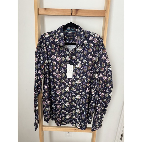Other - Denim & Flower Ricky Singh X-Large Long sleeve Dress Shirt Floral Pattern NWT